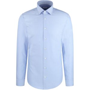 Seidensticker - Businessoverhemd - Blauw - Slim 1/1 Kentkraag - Lange Mouwen