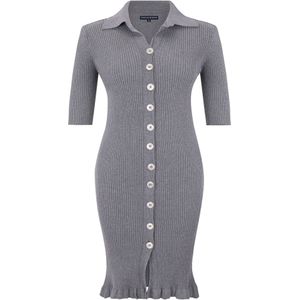 Giorgio di Mare Gebreide jurk 'Francesca'  grijs gemêleerd