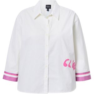 Ulla Popken Blouse  lila / pink / wit