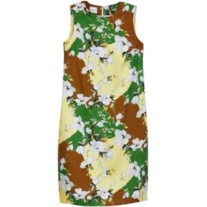 MADELEINE Jurk  bruin / geel / groen / offwhite