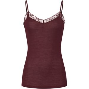 Hanro Top ' Woolen Lace '  bruin