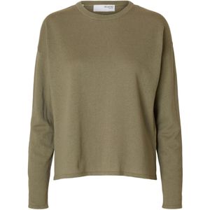 SELECTED Trui 'SLFLaura'  olijfgroen