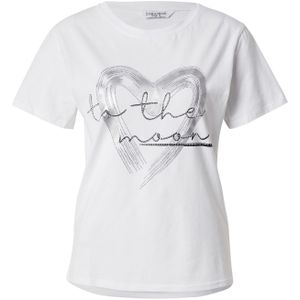 ZABAIONE Shirt 'He44arty'  zwart / zilver / wit