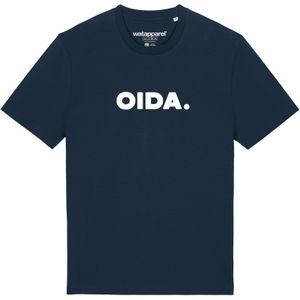 Watapparel Shirt ' Oida '  donkerblauw / wit