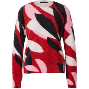 TAIFUN Trui  rosa / rood / zwart / wit
