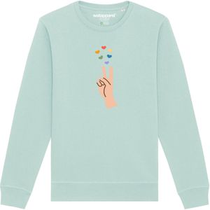 Watapparel Sweatshirt 'Spread love'  hemelsblauw / gemengde kleuren