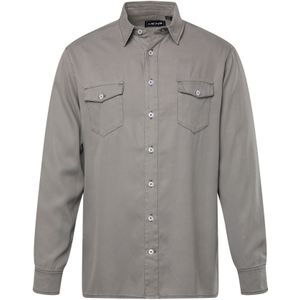 Men Plus Overhemd  grijs