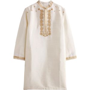 Next - Overhemd - Goud/Wit - Lange Mouw - Normale Pasvorm