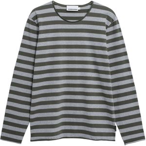 ARMEDANGELS - MAARKOS - Shirt - Lichtgrijs/Kaki - Lange Mouwen