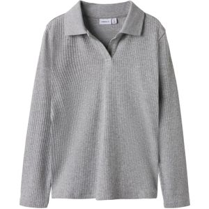 Lange Mouwen Polo - Streepmotief - Ribgebreid - Regular Fit