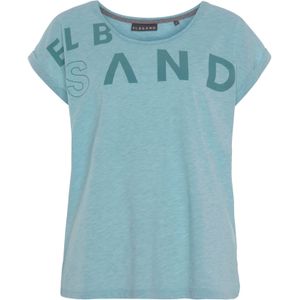 Elbsand - T-shirt - Turquoise - Korte Mouwen - Gemaakt van Zachte Jersey