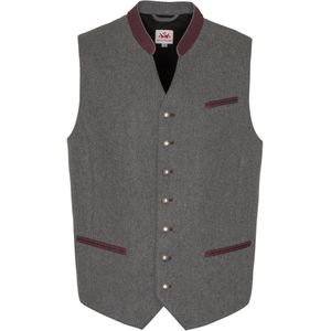 SPIETH & WENSKY Klederdracht gilet 'Aris'  grijs gemêleerd / braam