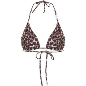 Karl Lagerfeld Bikinitop  bruin / lichtbruin / wit