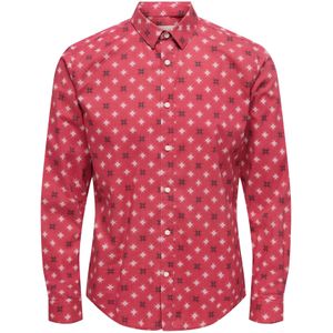 Onself - Poplin Overhemd - Slim Fit - Lange Mouwen