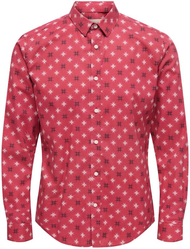 Onself - Poplin Overhemd - Slim Fit - Lange Mouwen