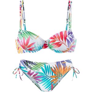 Look - Gedessineerd - Beugelbikini - Wit - Bovenmateriaal 86%