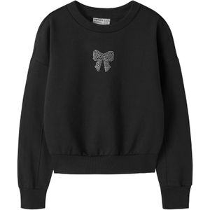 NAME IT Sweatshirt 'NKFSHANDIE'  zwart / zilver
