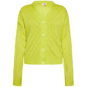 MYMO Gebreid vest  limoen