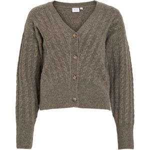 VILA Gebreid vest 'VIRelli'  donkerbruin