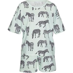 VIVANCE Korte pyjama 'Dreams'  mintgroen / zwart