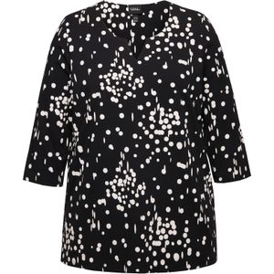 Ulla Popken Shirt  zwart / wit