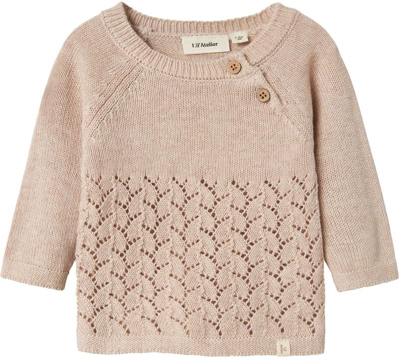 Lil'Atelier Trui  beige gemêleerd