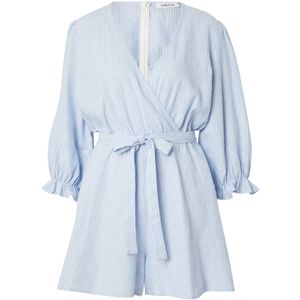 EDITED Jumpsuit 'Kallie'  blauw / wit