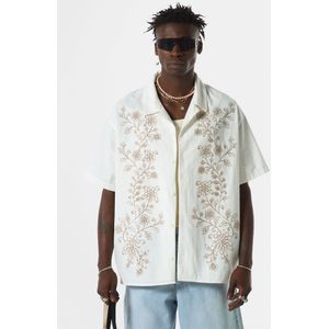 VAMOS CLO Overhemd  donkerbeige / eierschaal