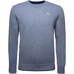 La Martina Trui  blauw gemêleerd