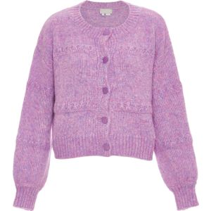 Jalene Gebreid vest  orchidee