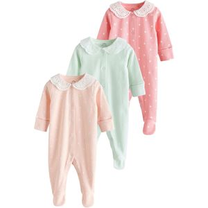 Next Nachtkledij  lichtgroen / rosa / pitaja roze / wit