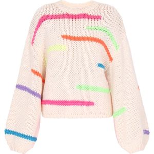 MYMO Trui  lichtgeel / lichtgroen / donkeroranje / wolwit