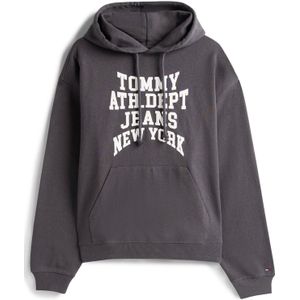 Tommy Jeans Sweatshirt 'Heritage '90s Varsity'  zwart / wit