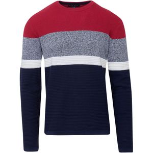 KOROSHI Trui  navy / grijs gemêleerd / rood / wit