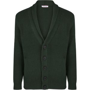 Felix Hardy Gebreid vest  donkergroen