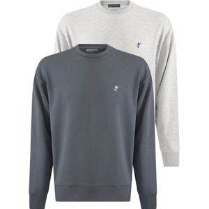 Jacey Quinn Sweatshirt  lichtgrijs / donkergrijs / wit