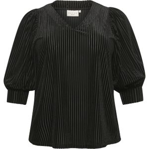 KAFFE CURVE Blouse 'Cacanna'  zwart