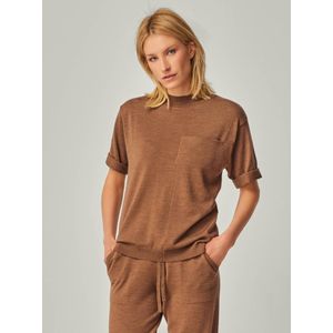 YOU LOOK PERFECT Shirt 'Elfie'  cognac