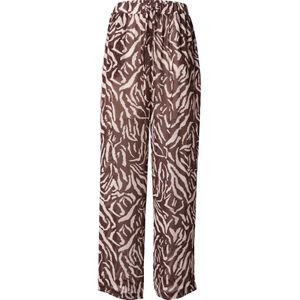 VILA Broek 'VIKRISTINA'  ivoor / chocoladebruin