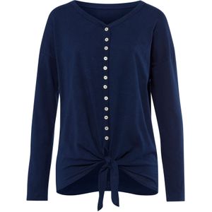 Unikleur Longsleeve - Marine - 100% Katoen
