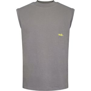 SikSilk Shirt  neongeel / donkergrijs