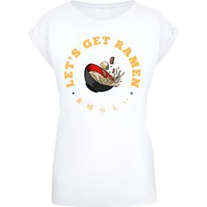 F4NT4STIC Shirt 'Lets get Ramen'  gemengde kleuren / wit
