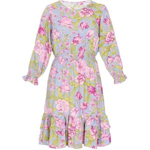 FELIPA Jurk 'Fashion Look'  lichtblauw / groen / lila / orchidee