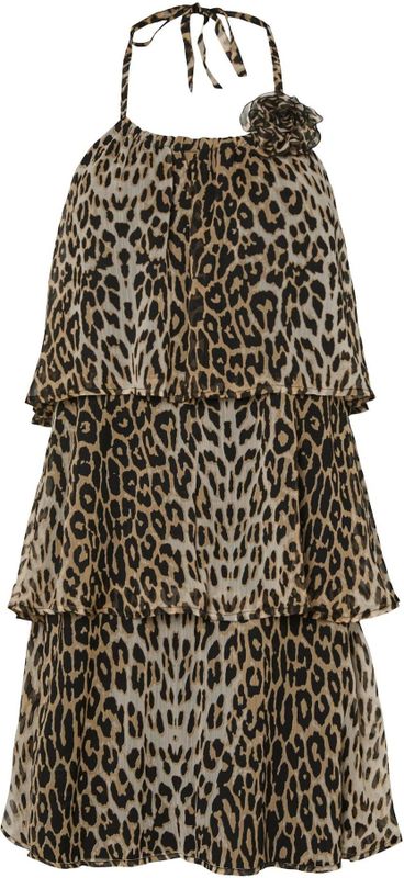 Pcclara - Korte Jurk - Gelaagde Jurk - Mouwloos - Halter