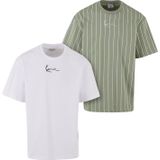 Karl Kani - Shirt - Groen/Wit - 2 Pack - Kwartmouw