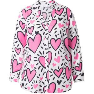 MIAMODA Blouse  pink / zwart / wit