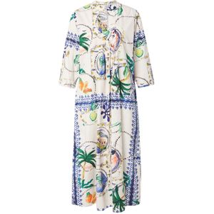 Emily Van Den Bergh Blousejurk  sand / blauw / groen / donkeroranje