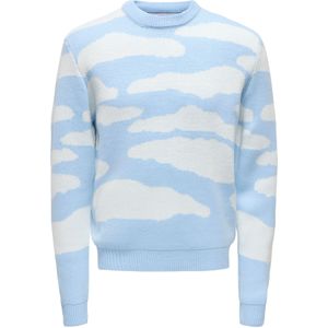Only & Sons Trui 'ONSCLARK'  lichtblauw / offwhite
