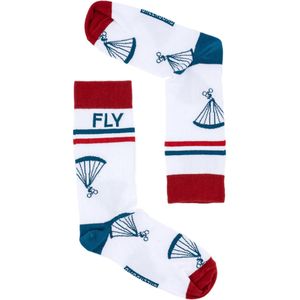 GREENBOMB Sokken 'Bike Fly High'  blauw / donkerrood / wit