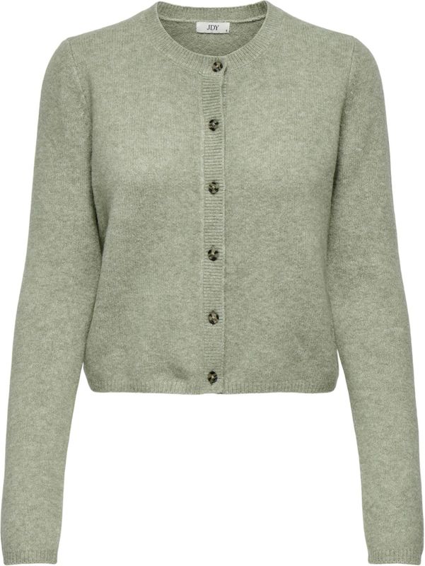 JDY Gebreid vest 'JDYCHLOE'  groen gemêleerd